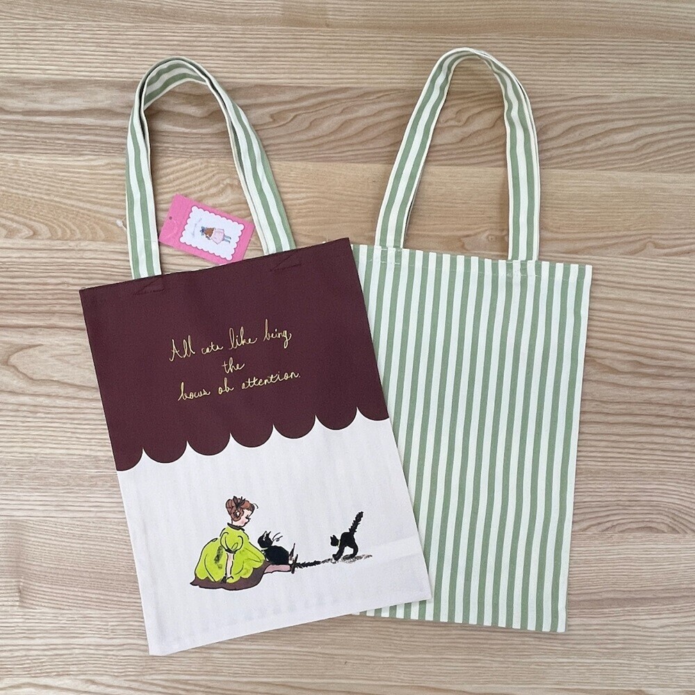 黑貓與女孩 托特包｜日本Kurahashirei