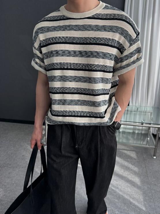 橫紋短袖Tee Lowell-063T