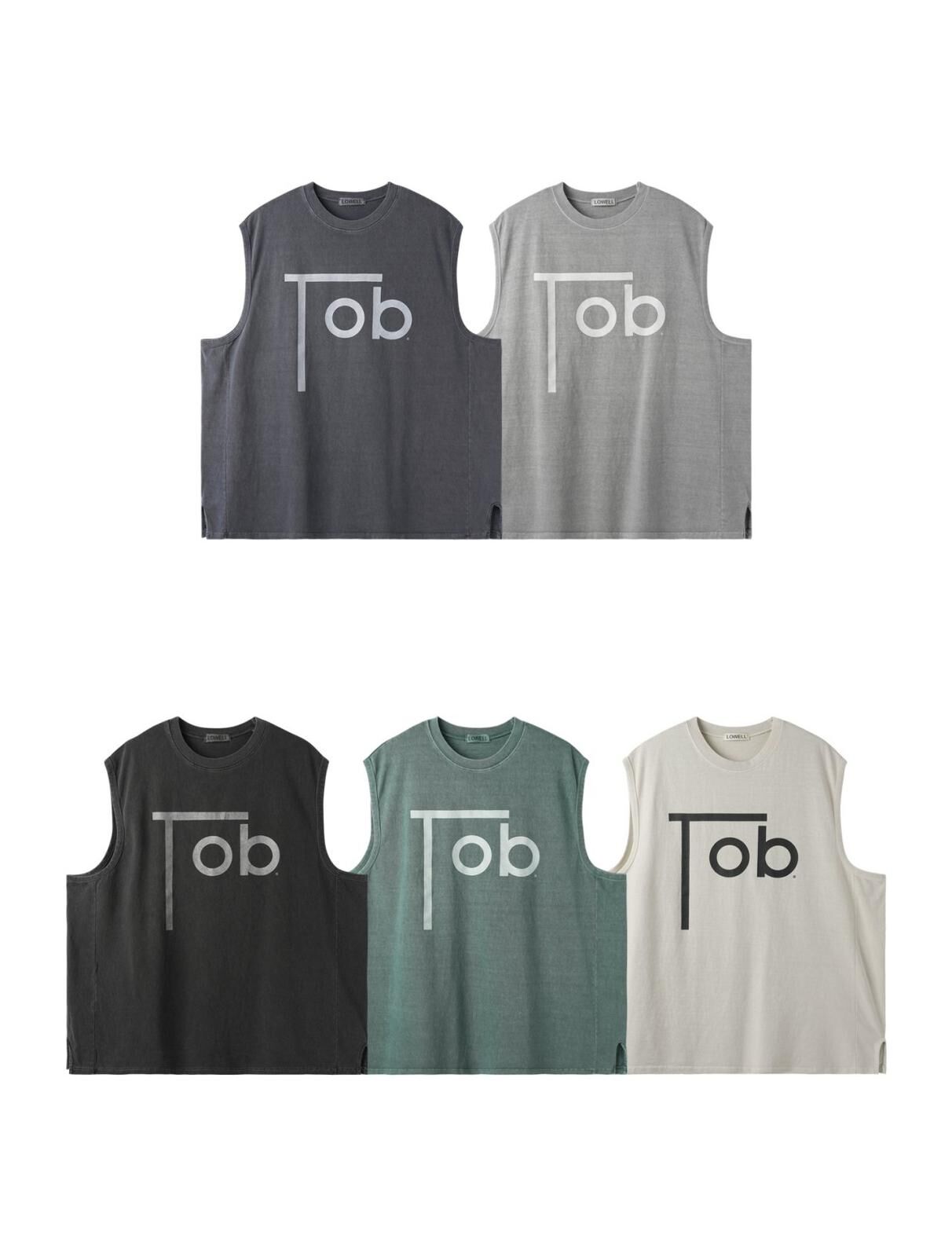 洗水英文字背心 Lowell-064V