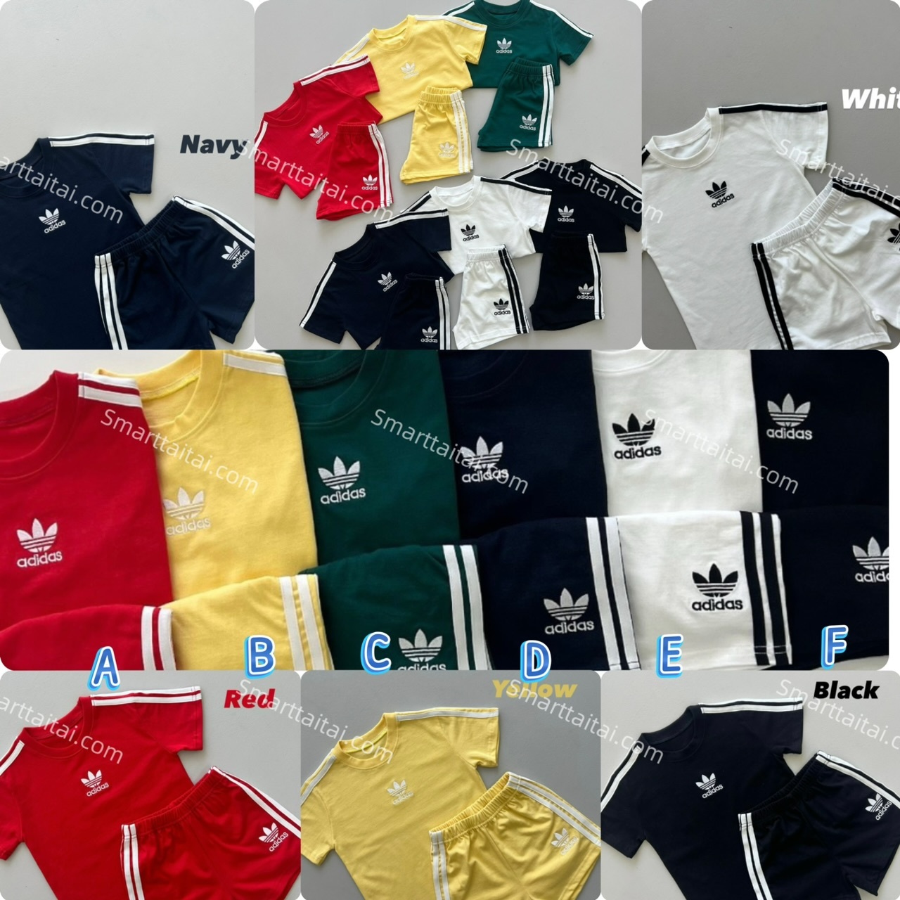 兒童Adi*das簡約三葉草刺繡Logo套裝 -2501314