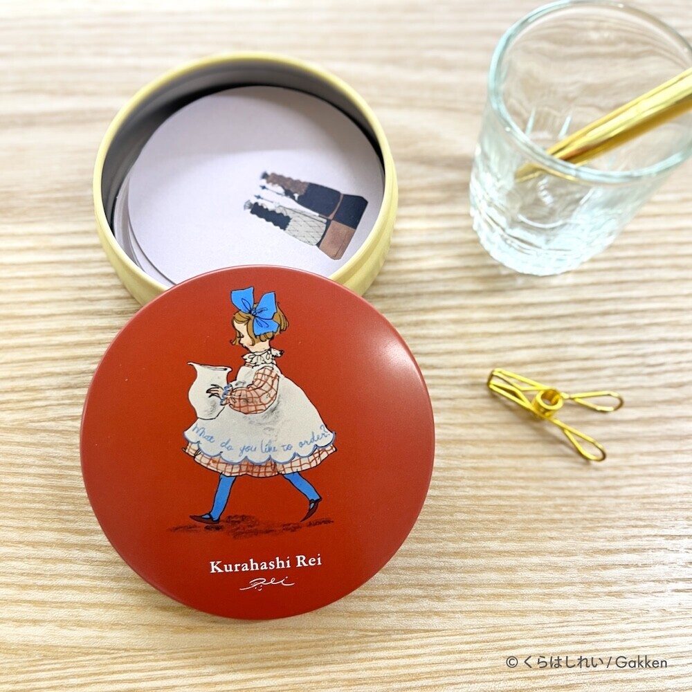 茶與女孩 鐵盒罐裡的備忘錄 50枚便條紙｜日本Kurahashirei