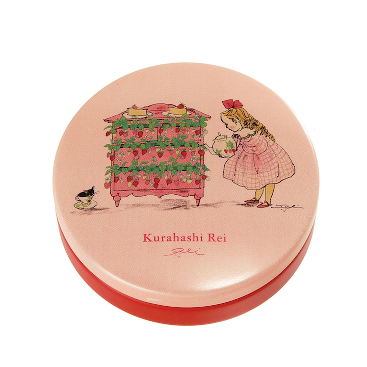 草莓與女孩 鐵盒罐裡的備忘錄 50枚便條紙｜日本Kurahashirei