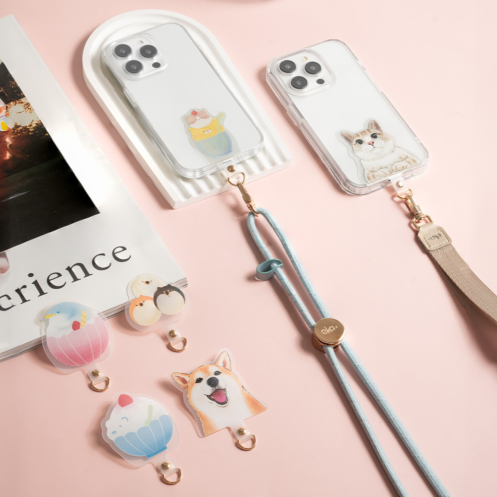 ekax 果凍造型手機掛繩夾片