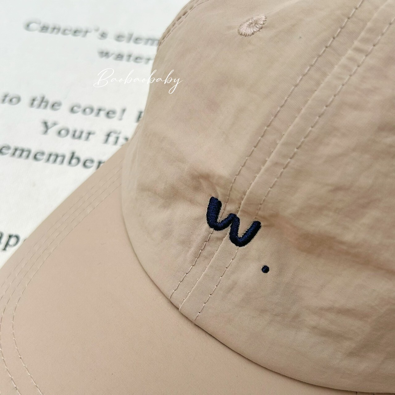 w 點簡約棒球帽