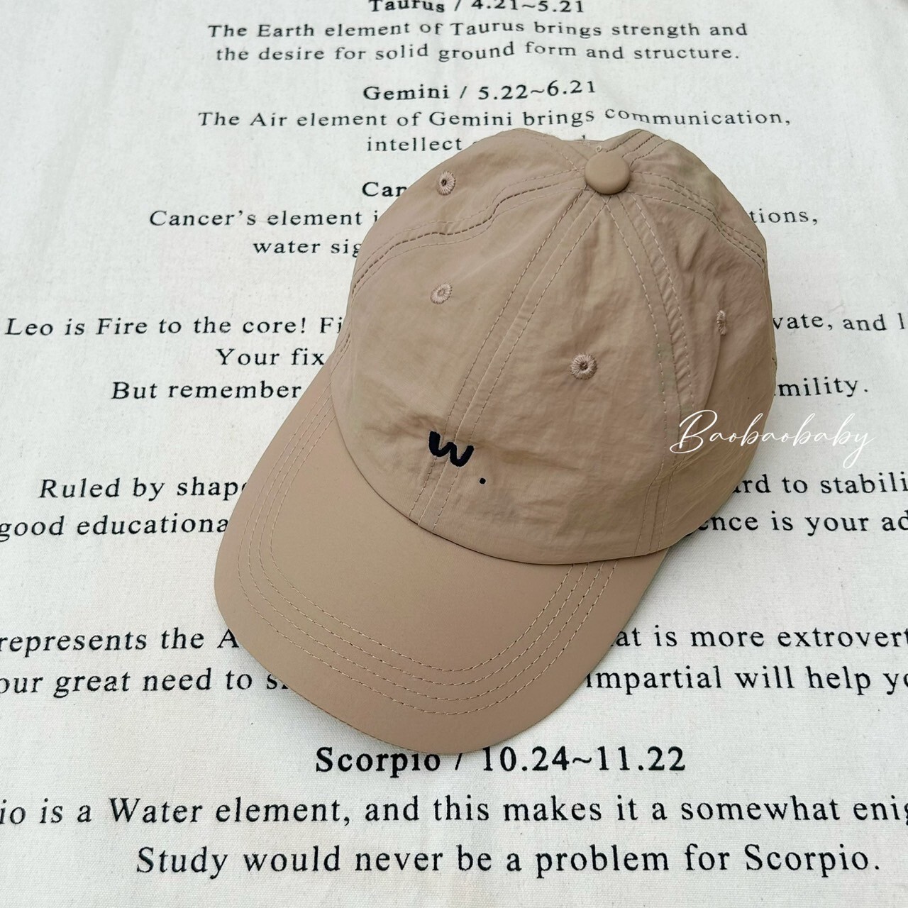 w 點簡約棒球帽