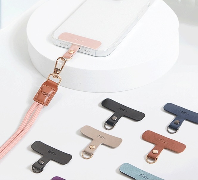 ekax 簡單素色手機掛繩夾片