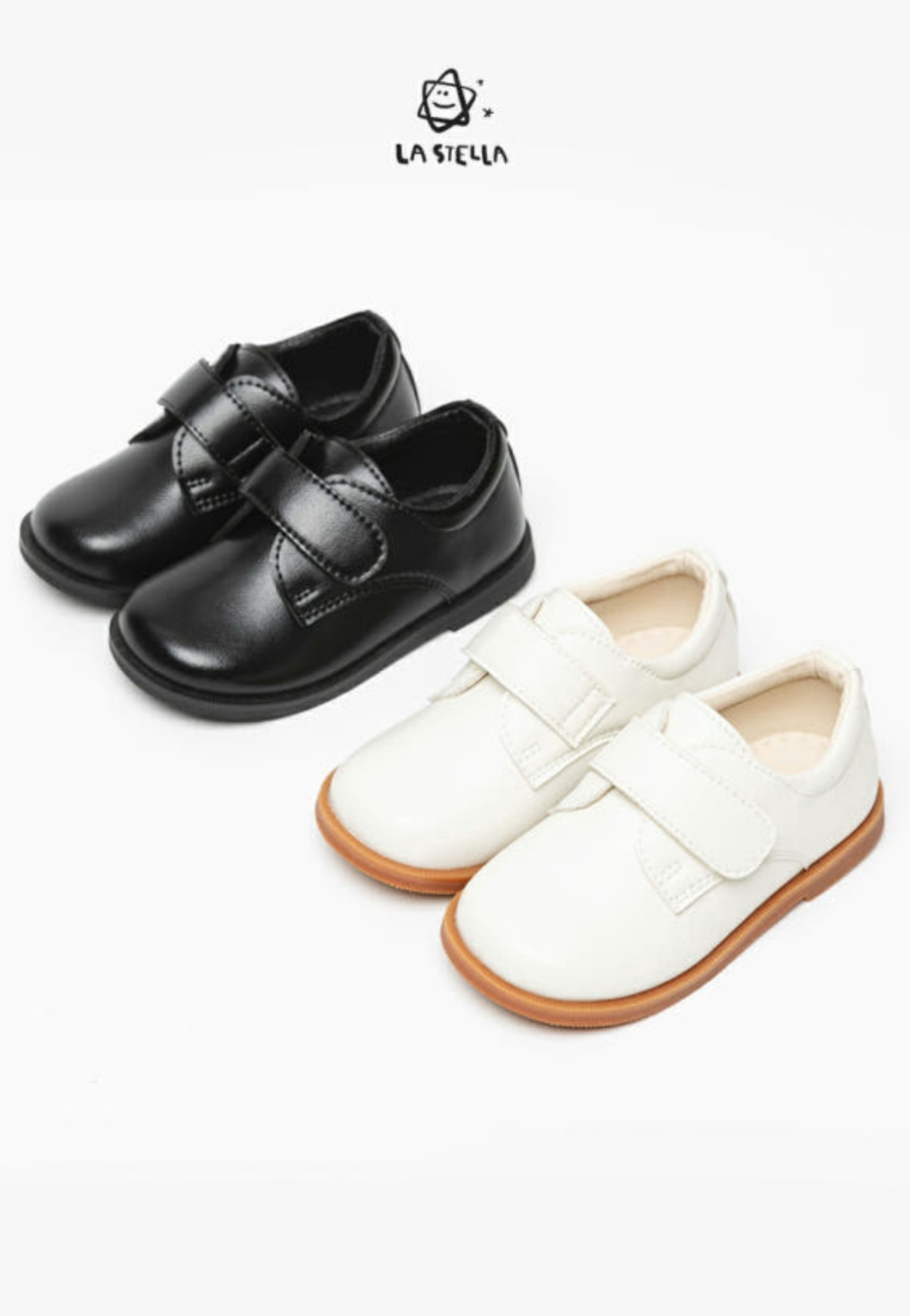 La Stella Formal Velcro Girls Boys Kids Loafers