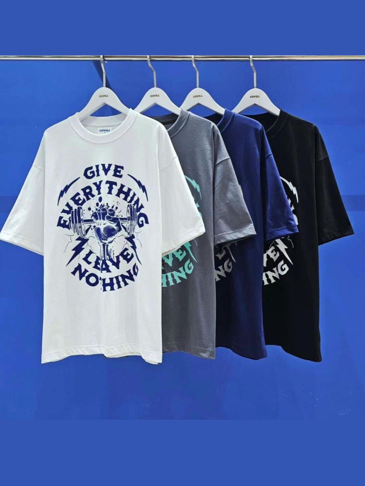 OverSize英文字圖案短袖Tee COVILL-199T