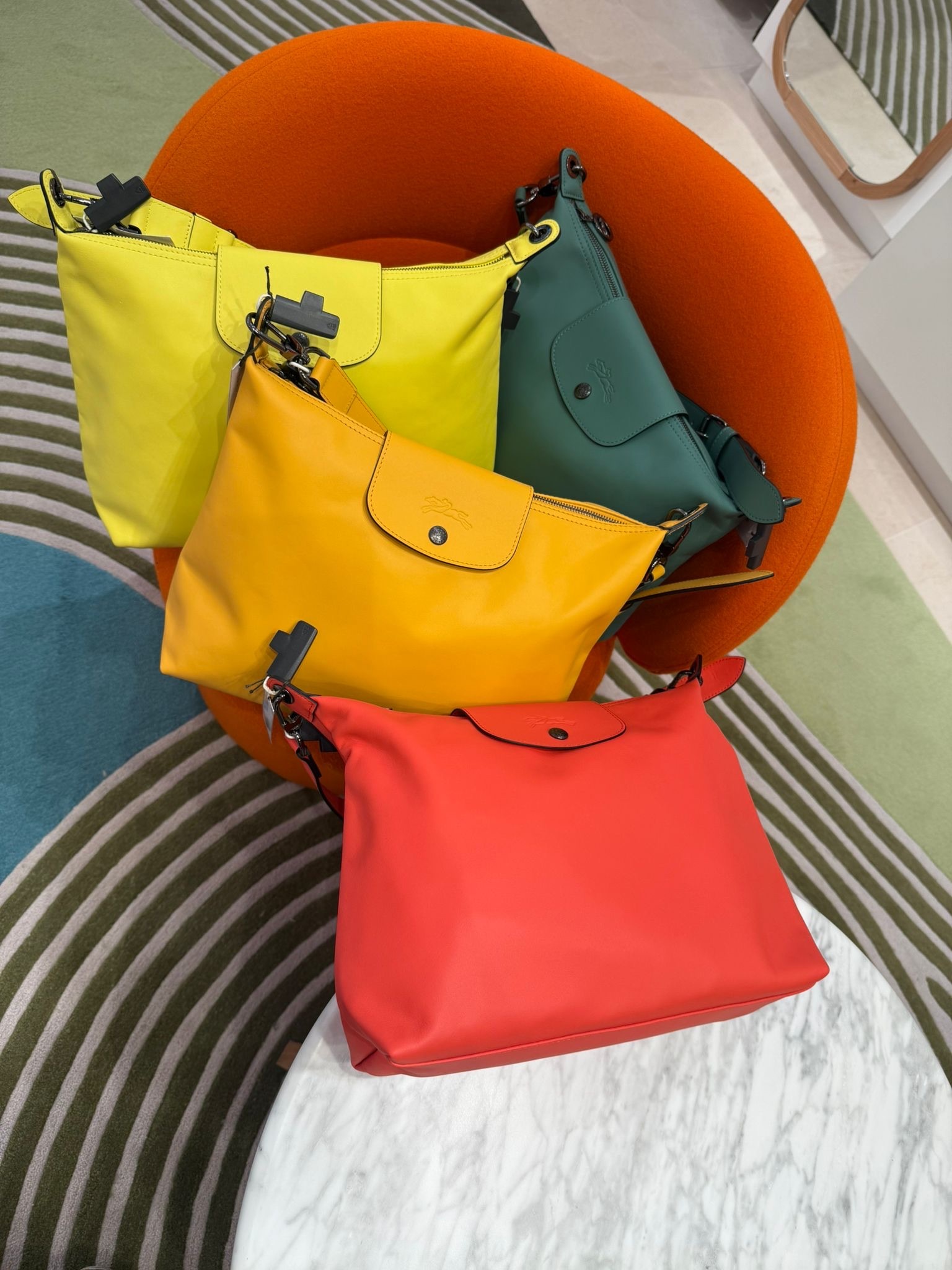 Longchamp Printemps Ete lambskin shoulder bag in 5 colors 10189