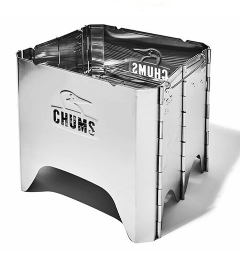 CHUMS Booby Face Folding Fire Pit (Size L) – Foldable Outdoor Fire Pit & Camp Grill JUN25