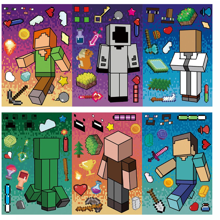 我的世界拼图贴纸