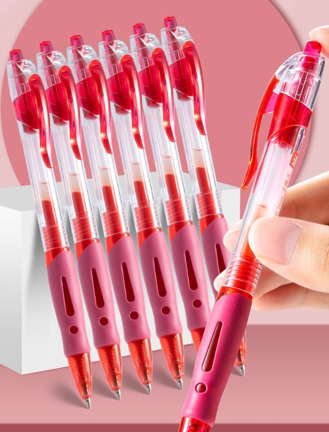 GP-1008按动中性笔（3支黑红蓝）