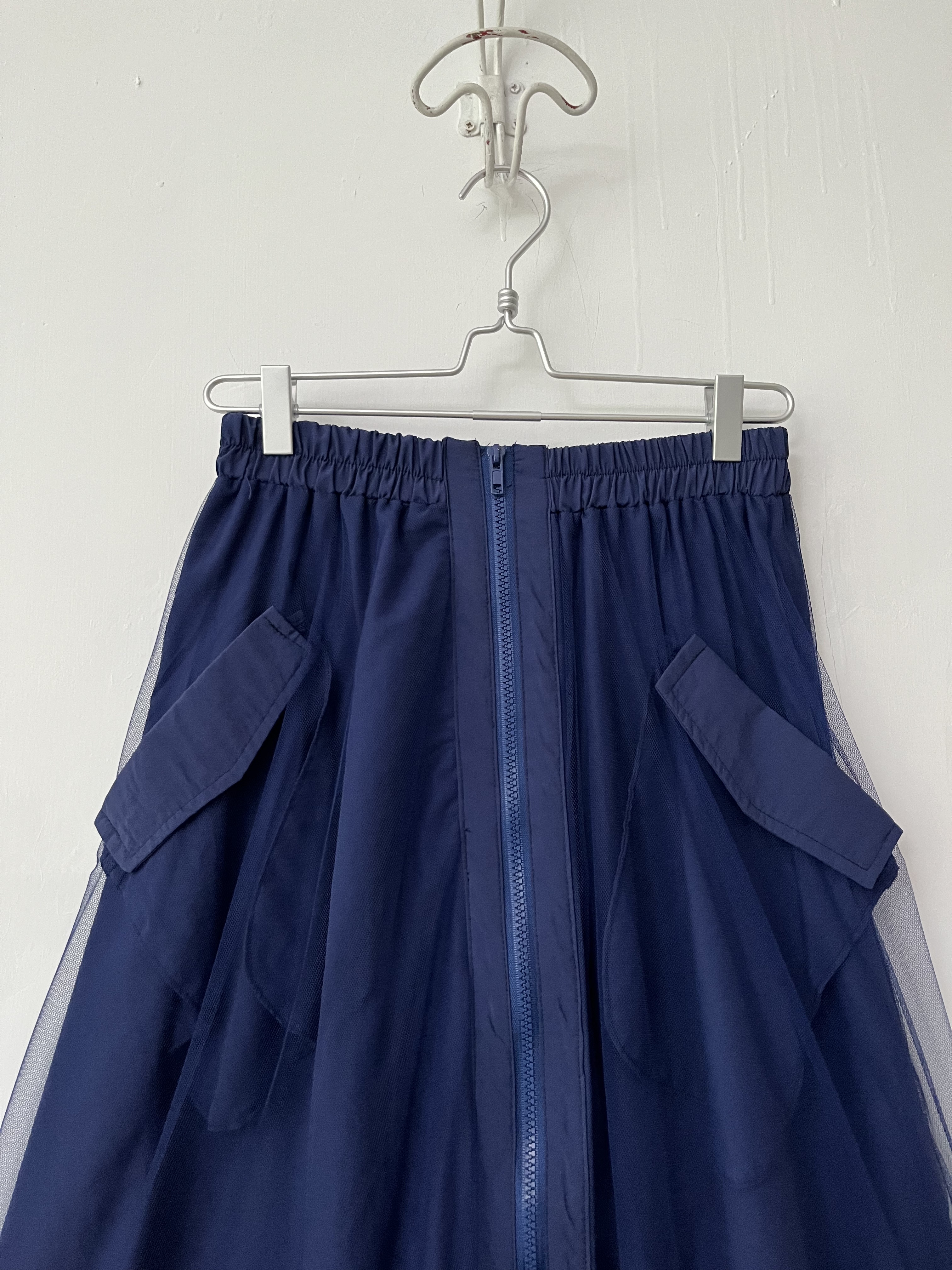 藍色雙層綱紗裙