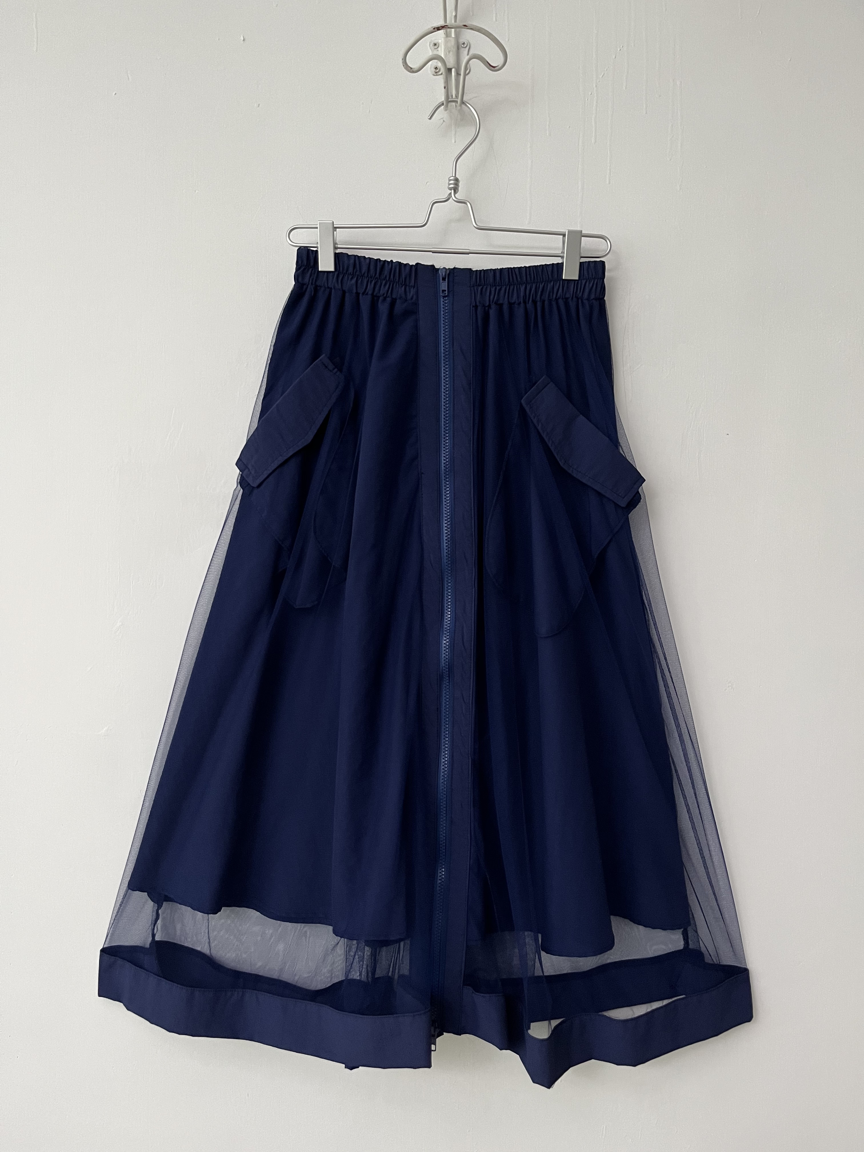 藍色雙層綱紗裙