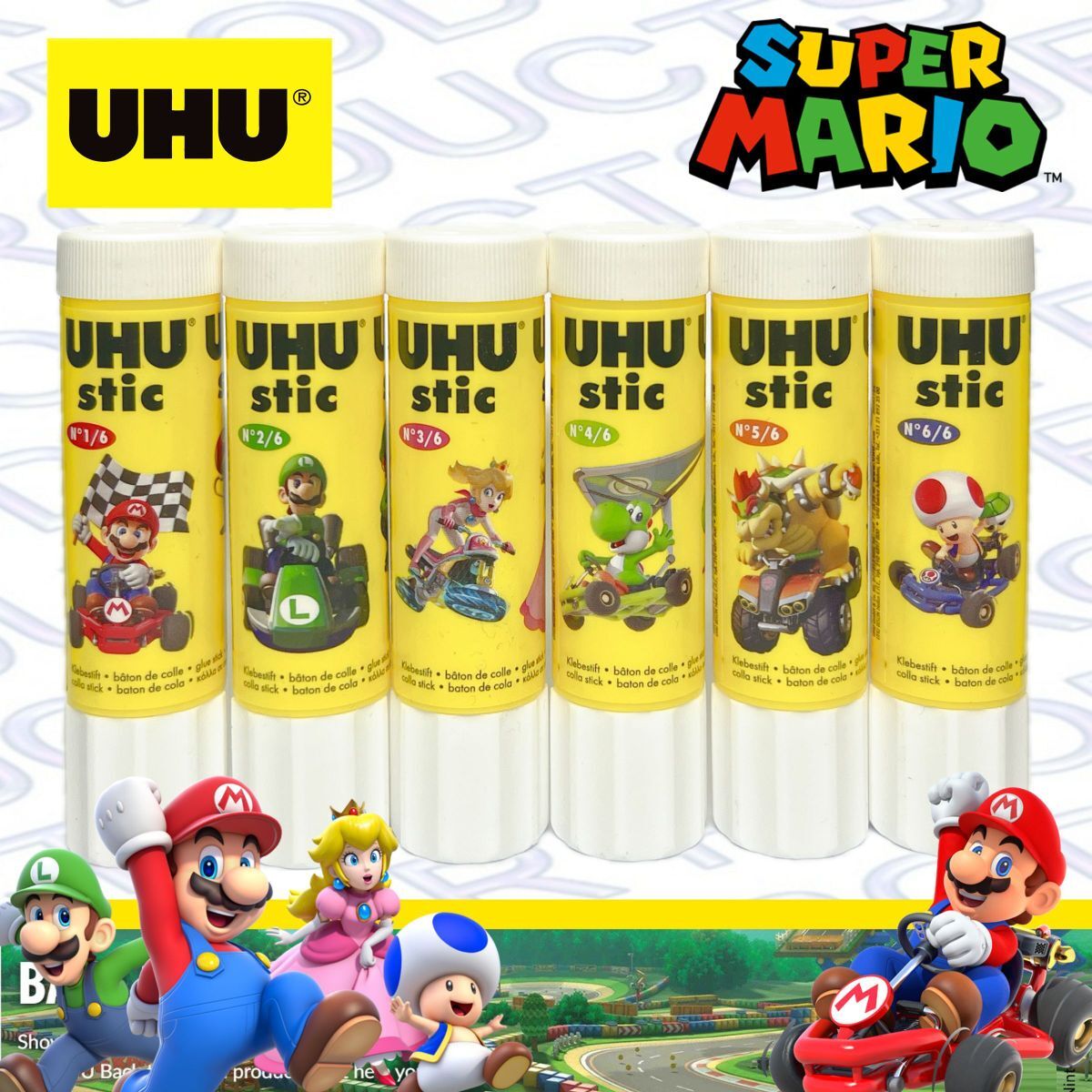 UHU - 德國UHU® 槳糊筆, 21克 - 全套 6支 不同款 《孖寶兄弟特別版》《香港行貨》