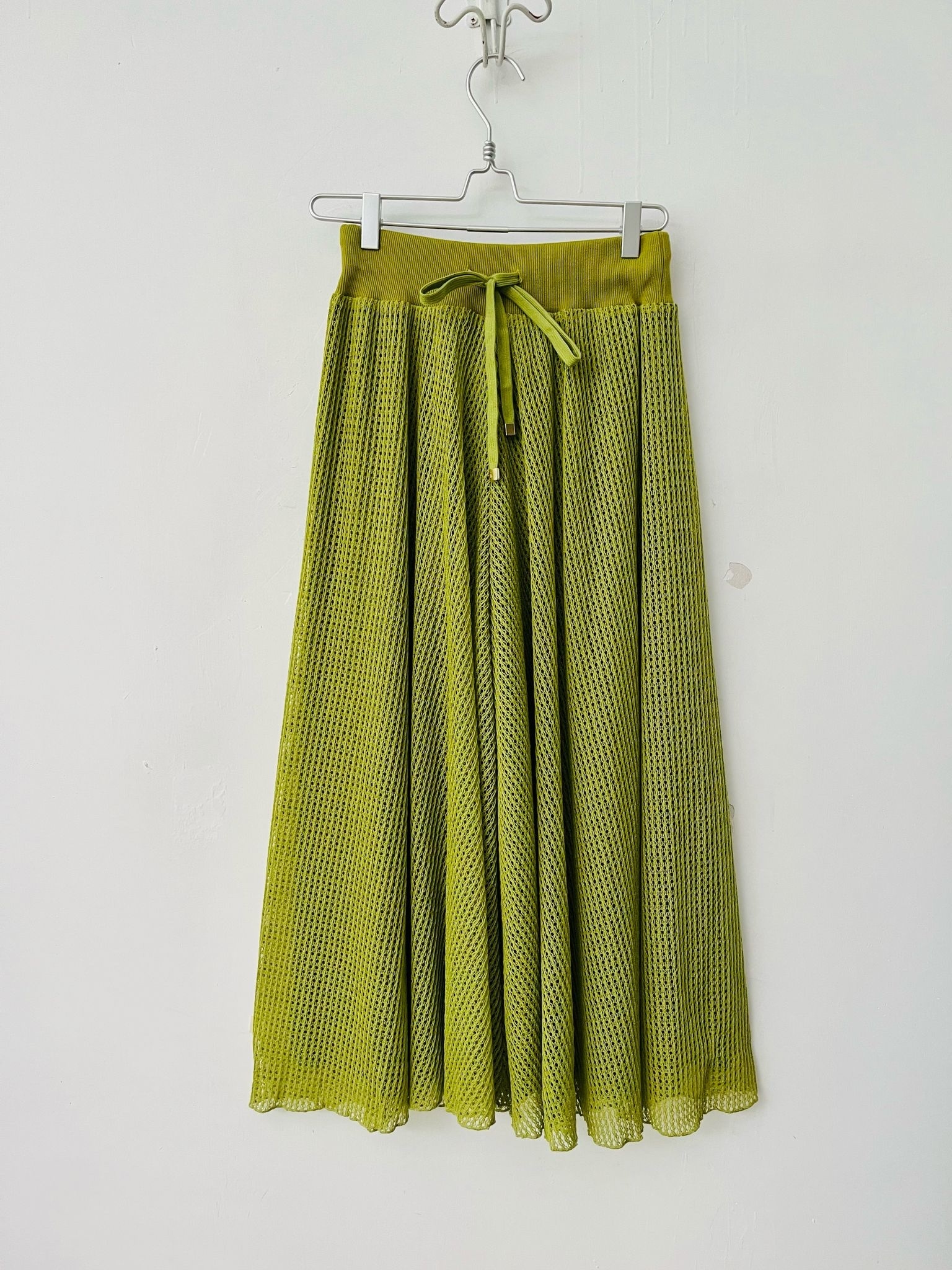 綠色針織通花裙褲