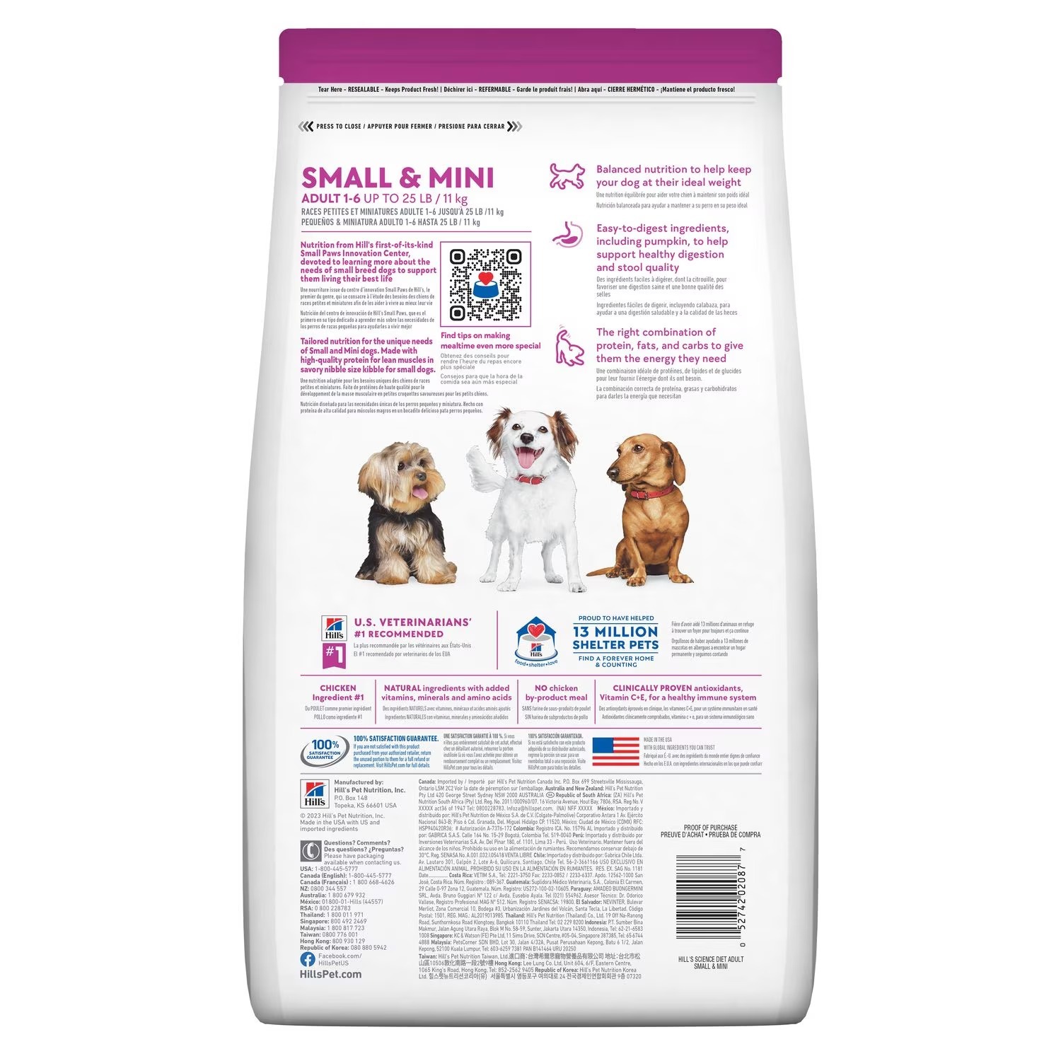 Hill's Science Diet Adult Small Paws Chicken Meal & Rice Recipe Dog Food