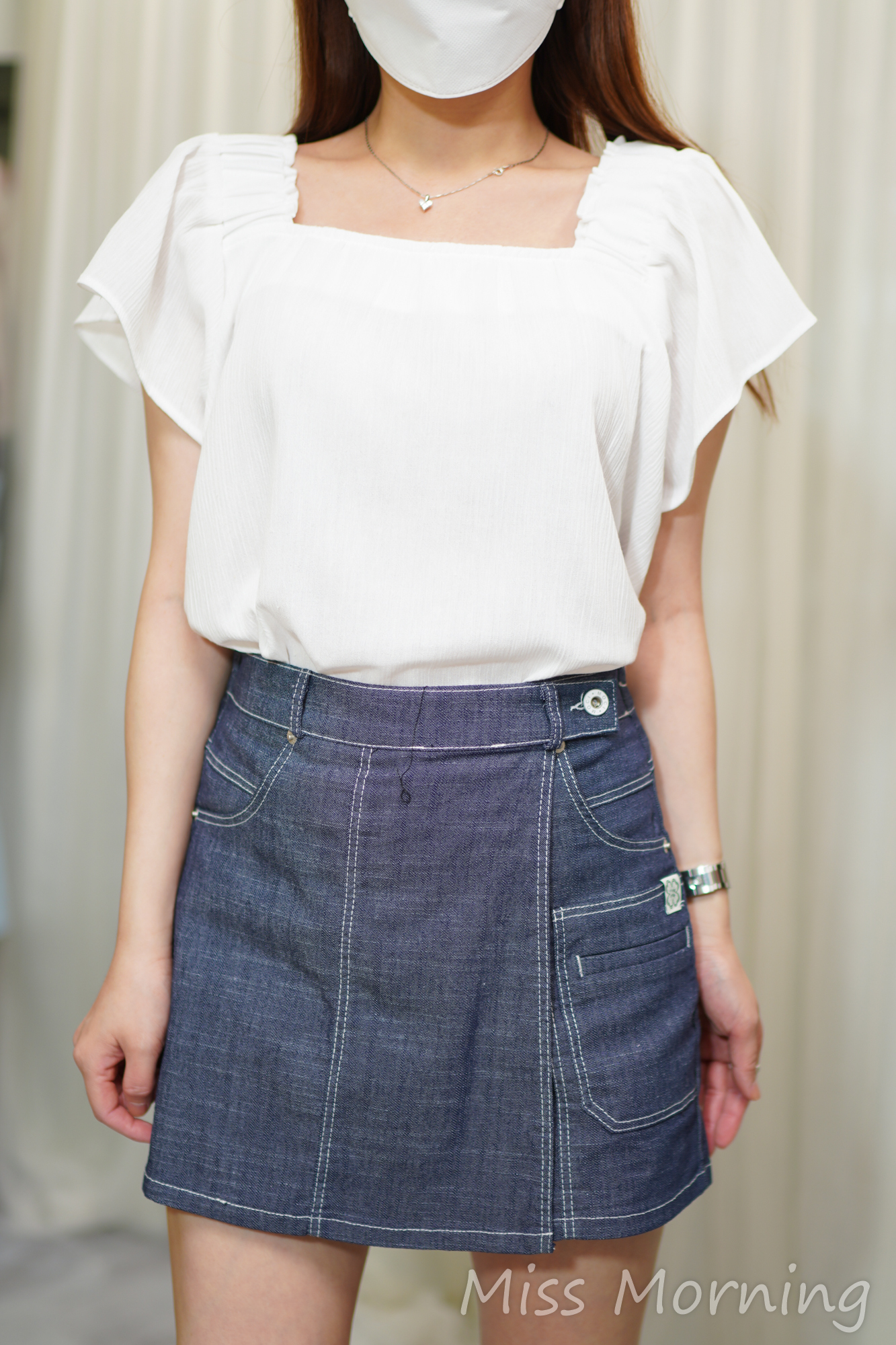 方領遮肚腩既小娃款上衣14654)