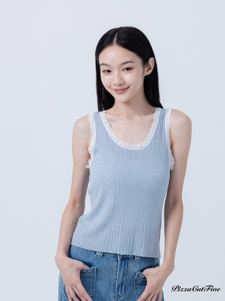 [SALE]蕾絲滾邊背心 PizzaCutFive PCF252411017