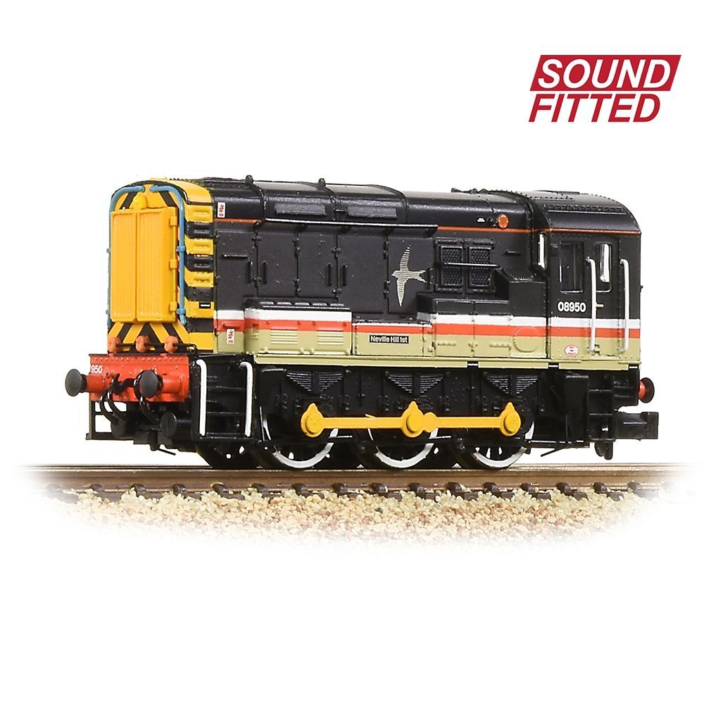 Graham Farish 371-005ASF N Scale Class 08 08950 'Neville Hill 1st' BR InterCity (Swallow)