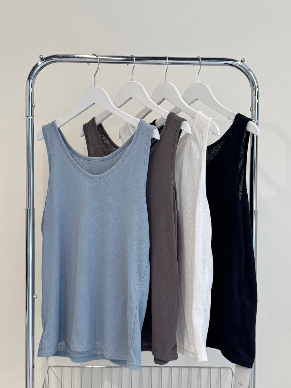 舒適透氣節紗棉寬肩背心-0195