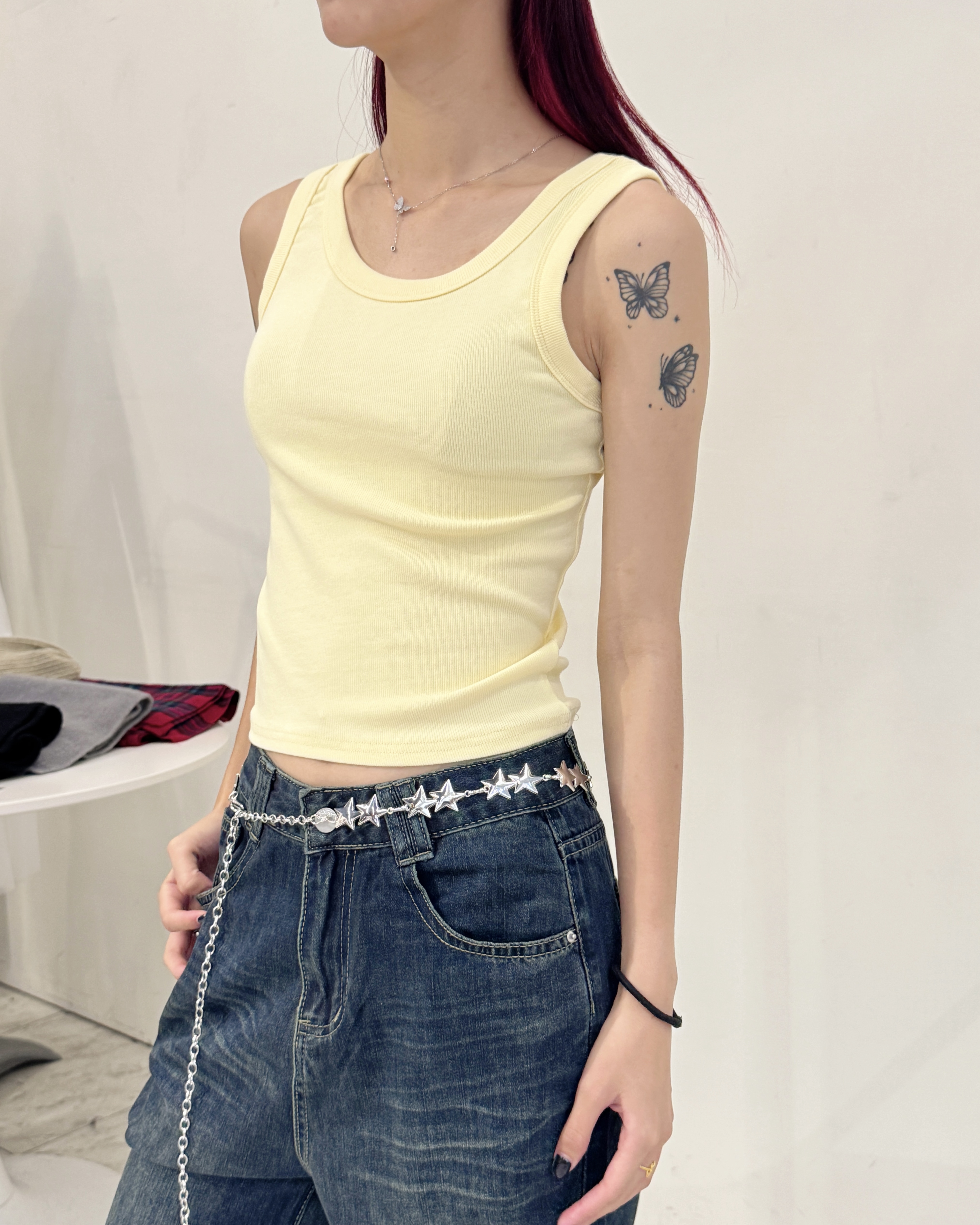 夏日必備單品螺紋背心-0132