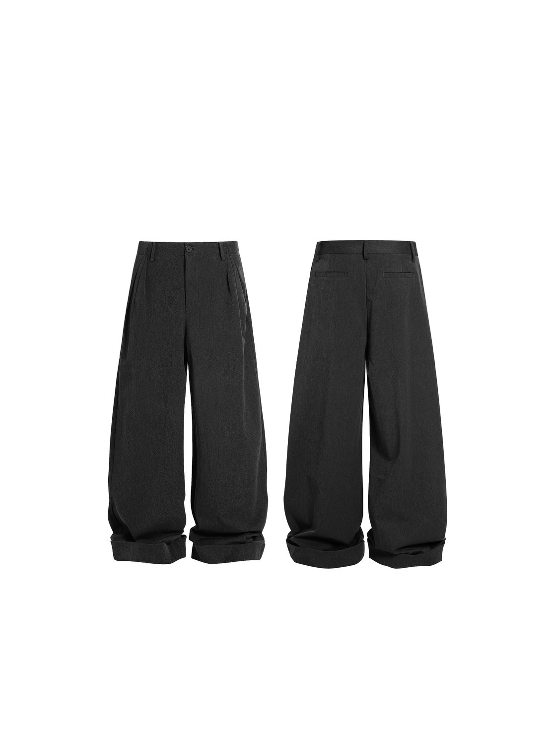 FU 下擺摺 側線條 摺皺 設計感 垂墜感 #西裝褲