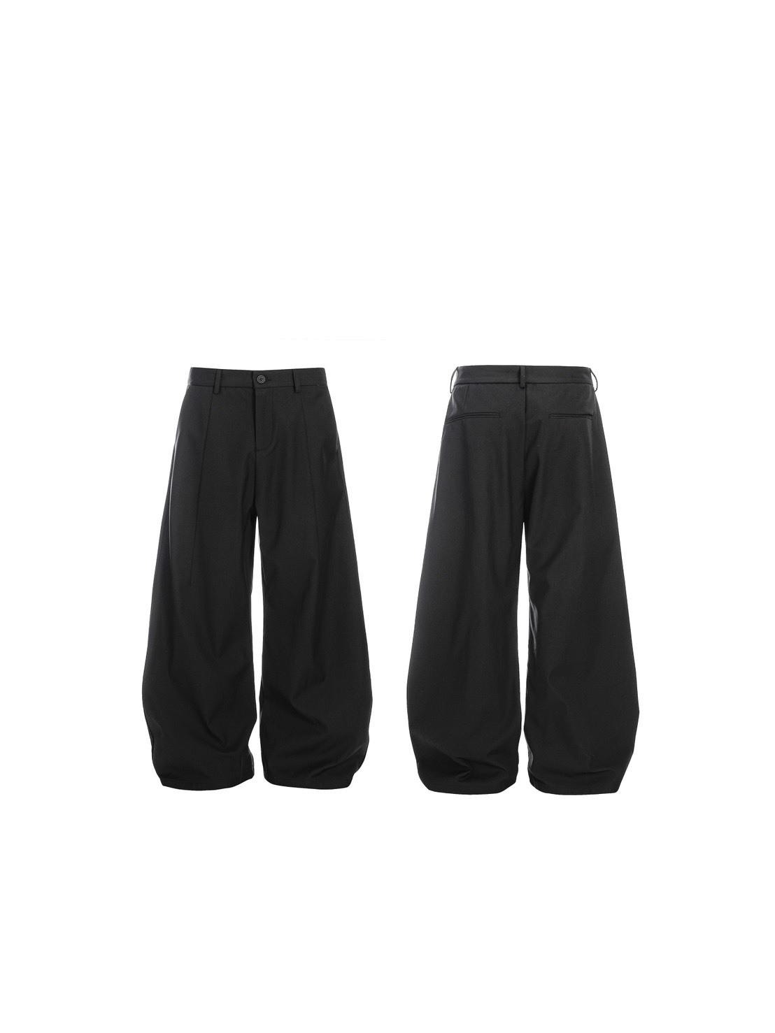 FU 立體 設計彎刀 寬鬆 Cleanfit 高級感 #西裝褲