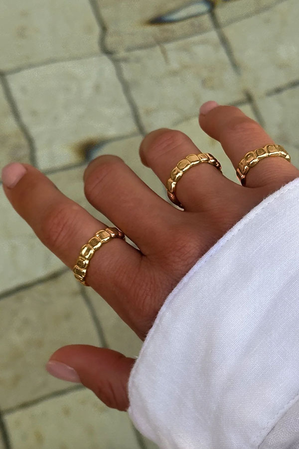 RAUW JEWELRY - PEBBLE 24K金戒指