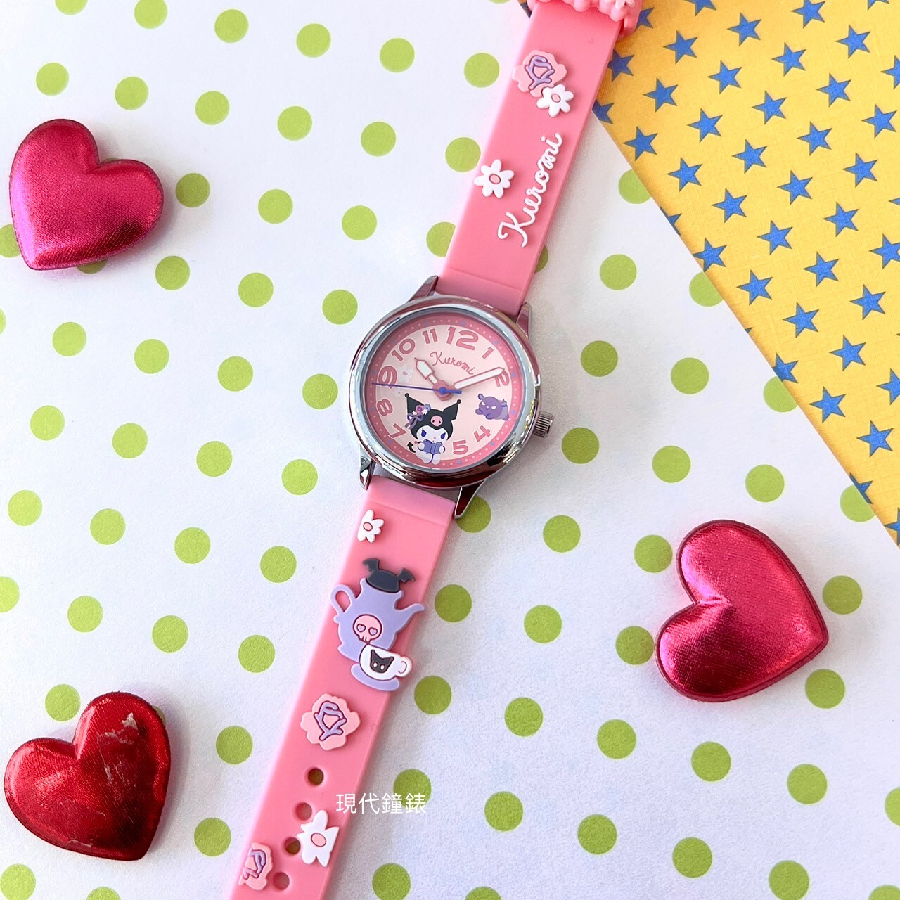 【HELLO KITTY】庫洛米系列俏皮立體圖案兒童錶 KT081LWPP 30mm 現代鐘錶