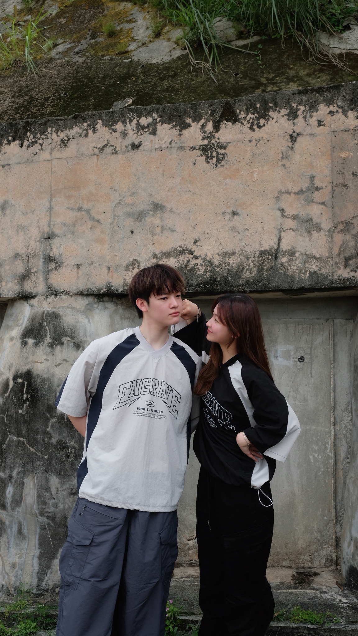 JS001 V領拼色EV print