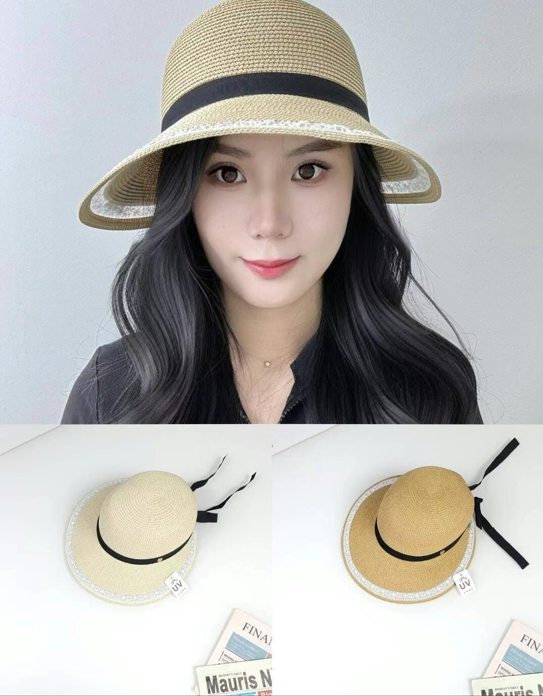 TH4447 蕾絲通花邊太陽帽