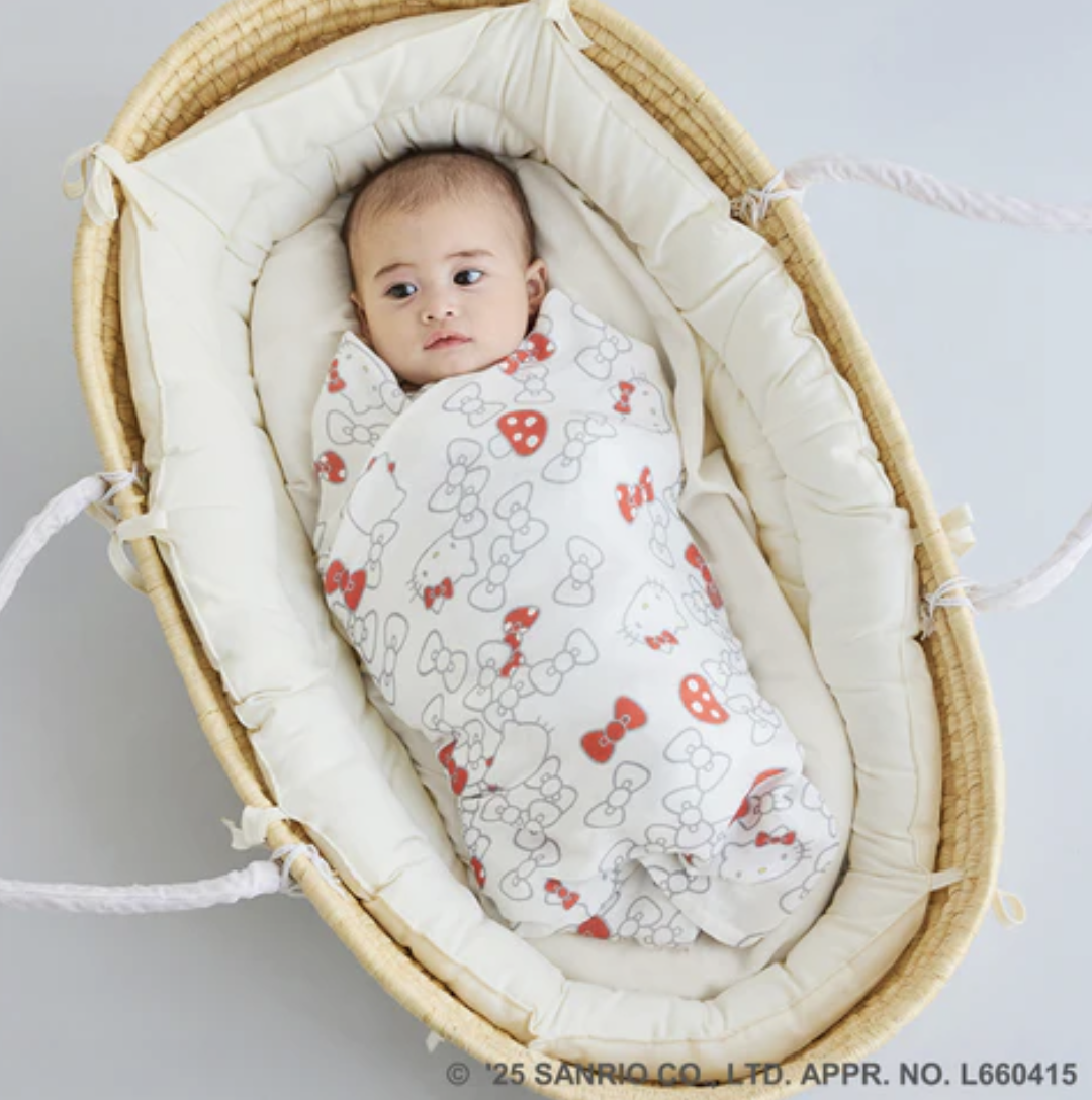 HELLO KITTY x Hoppetta SWADDLE bamboo 嬰兒包巾 120x120cm