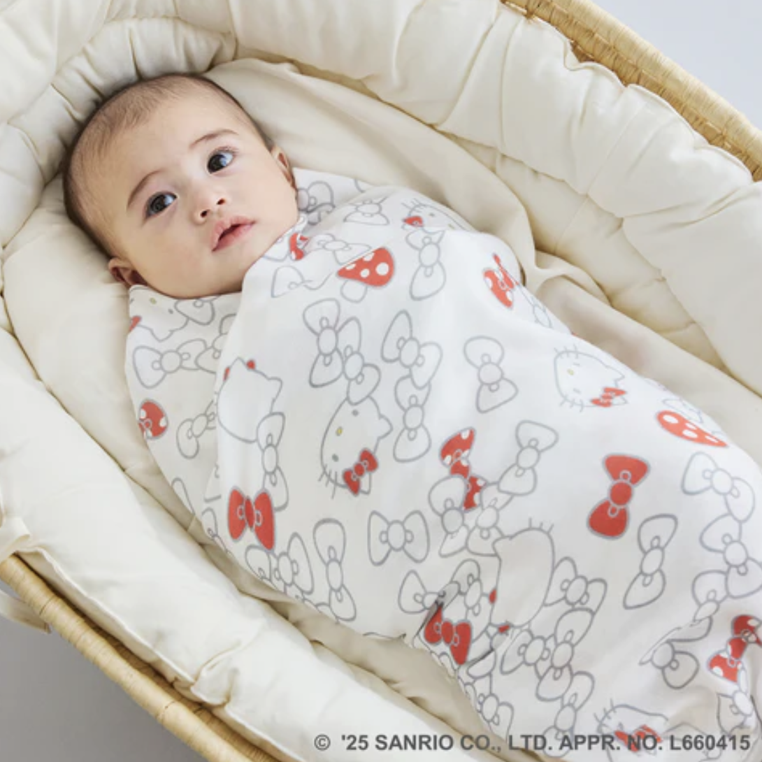 HELLO KITTY x Hoppetta SWADDLE bamboo 嬰兒包巾 120x120cm