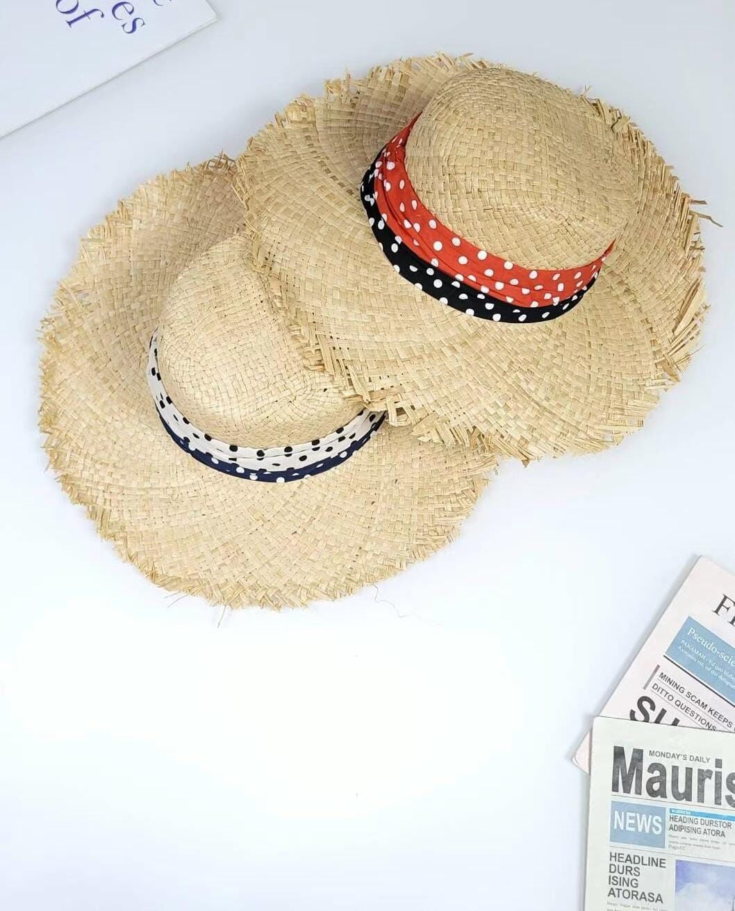 TH4449 無收邊波點包巾太陽帽