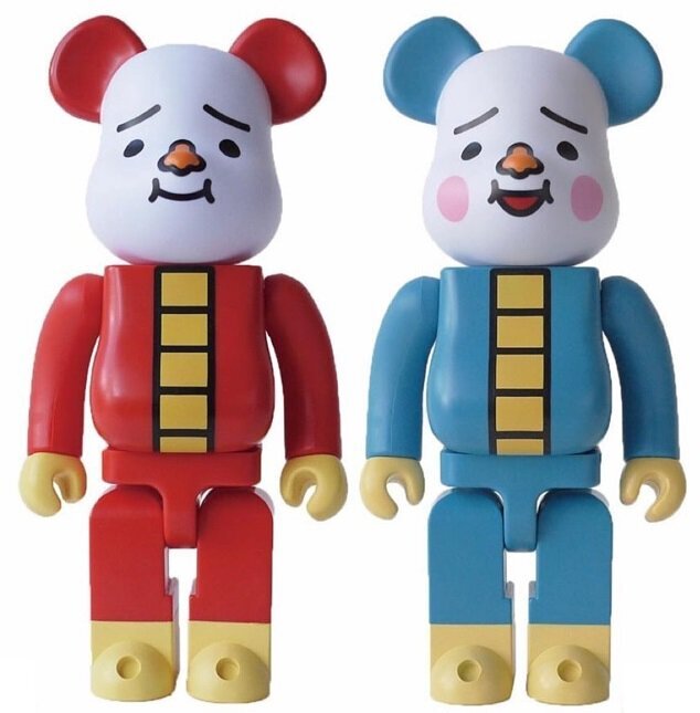 BEARBRICK TOFU (BLUE & RED Ver.) 400% SET OF 2