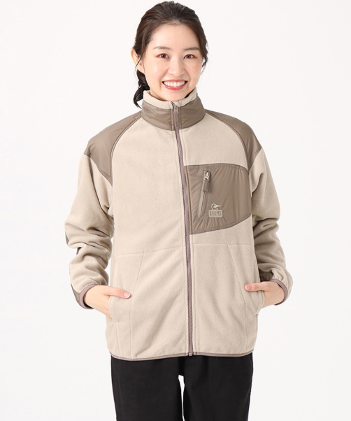 CHUMS Men's Recycle Chumley Fleece Jacket Beige Grey JUN25