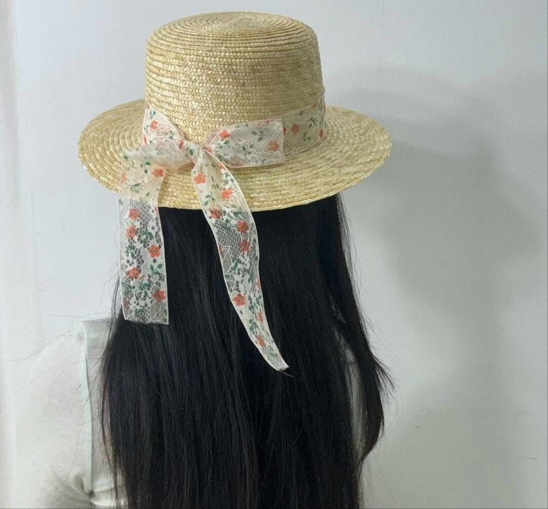 TH4461 花花絲帶草帽