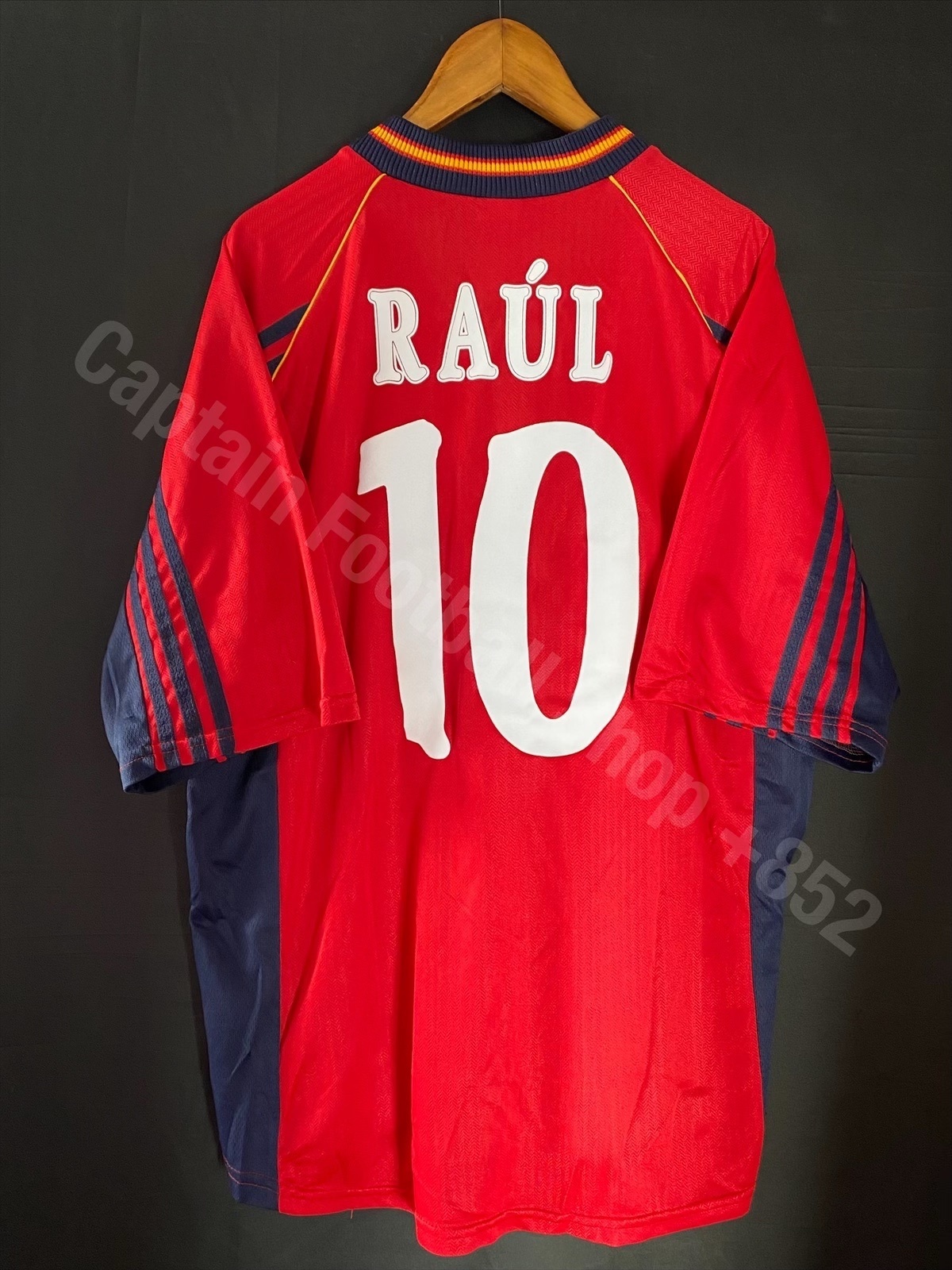 Spain 1998 FIFA World Cup Adidas Home Shirt #10 RAUL