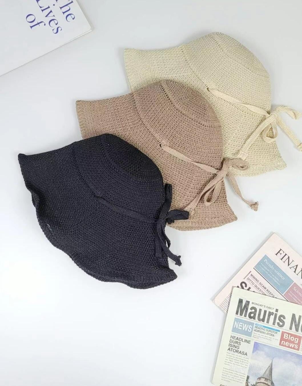 TH4462 闊邊優雅草帽