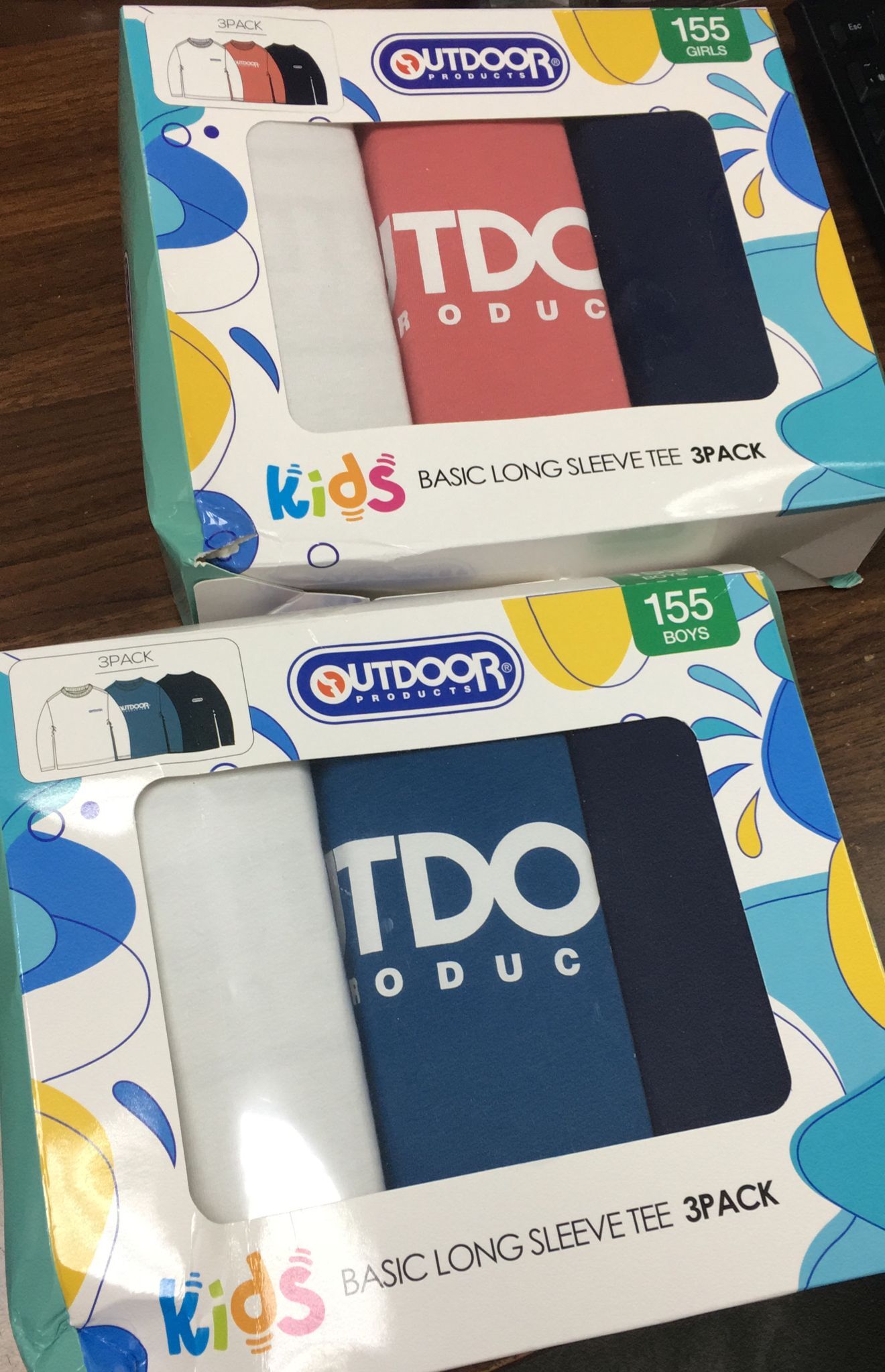 韓國OUTDOOR 一套三件 長袖T-Shirt,清貨價貨品,不設退換 (AT6 711)