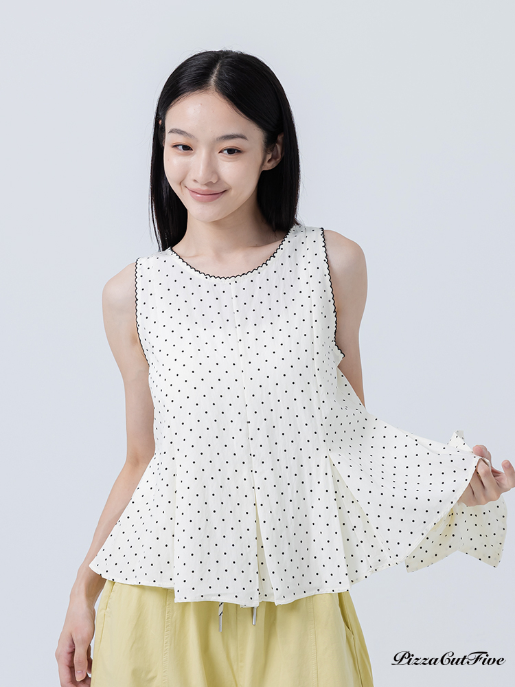 [SALE]打褶寬擺背心(附贈髮圈)PizzaCutFive PCF252411026