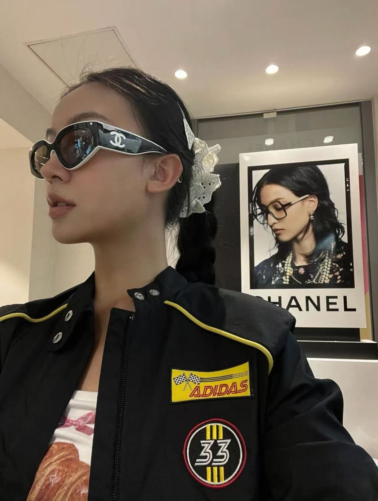 Chanel 黑白熊貓配色蝶形框 超級難訂 -T