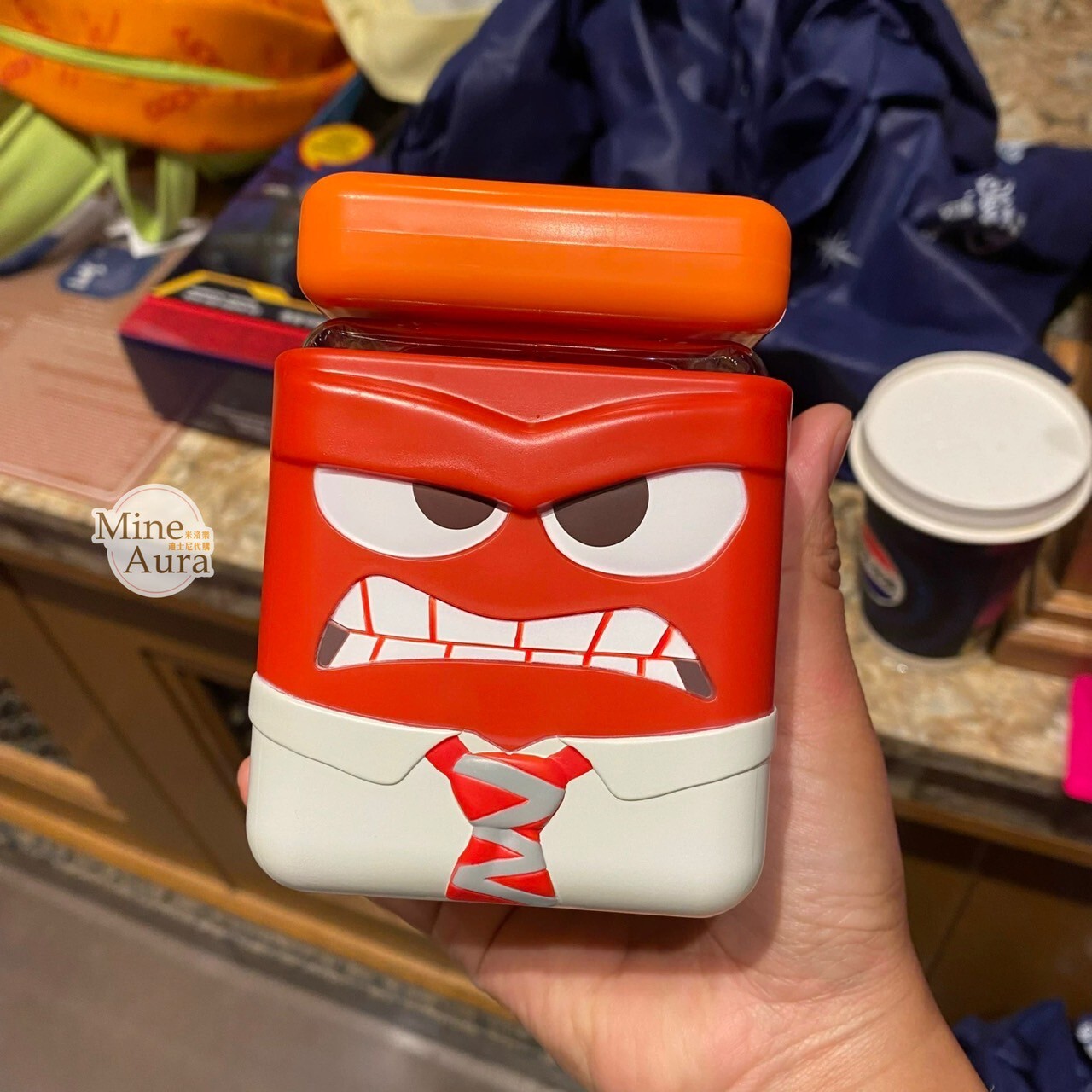 怒怒 Anger 方塊 造型 飲料杯 水杯 腦筋急轉彎 Inside Out -上海迪士尼樂園