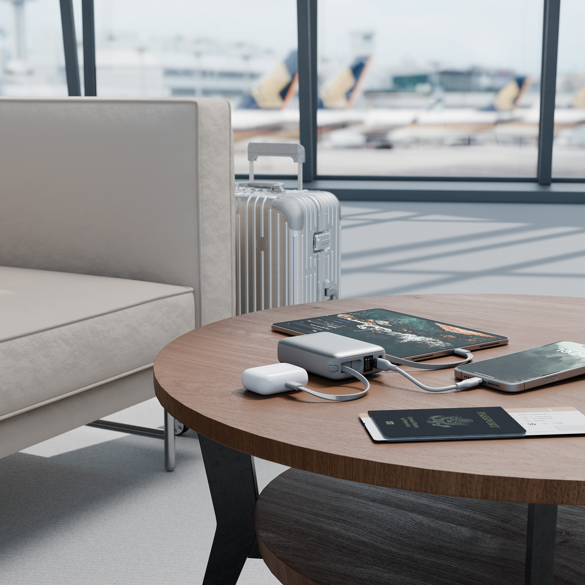 BAZIC Fusion Mini 10K/20K 3-in-1 PD20W 內建 USB-C+Lightning 快速充電線行動電源