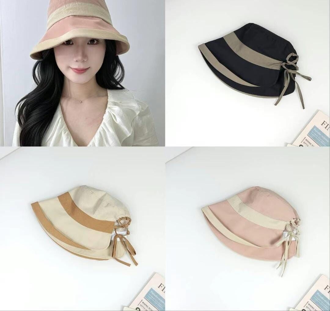 TH4477 雙色布製漁夫帽