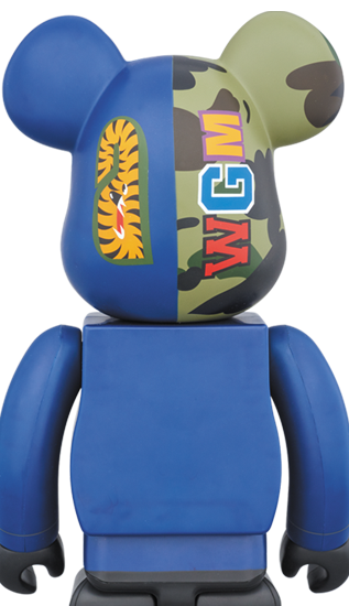 BEARBRICK BAPE 1st CAMO SHARK (BLUE Ver.) 400%