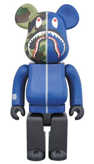 BEARBRICK BAPE 1st CAMO SHARK (BLUE Ver.) 400%