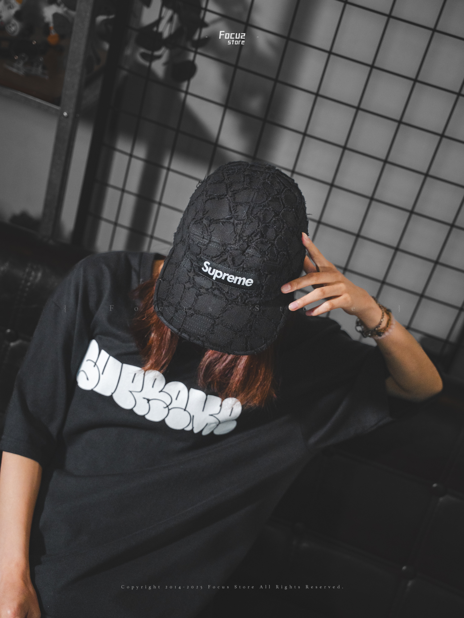 【Focus Store】預購 Supreme SS25 Week12 Frayed Croc Denim Camp Cap 丹寧解構 五分割帽