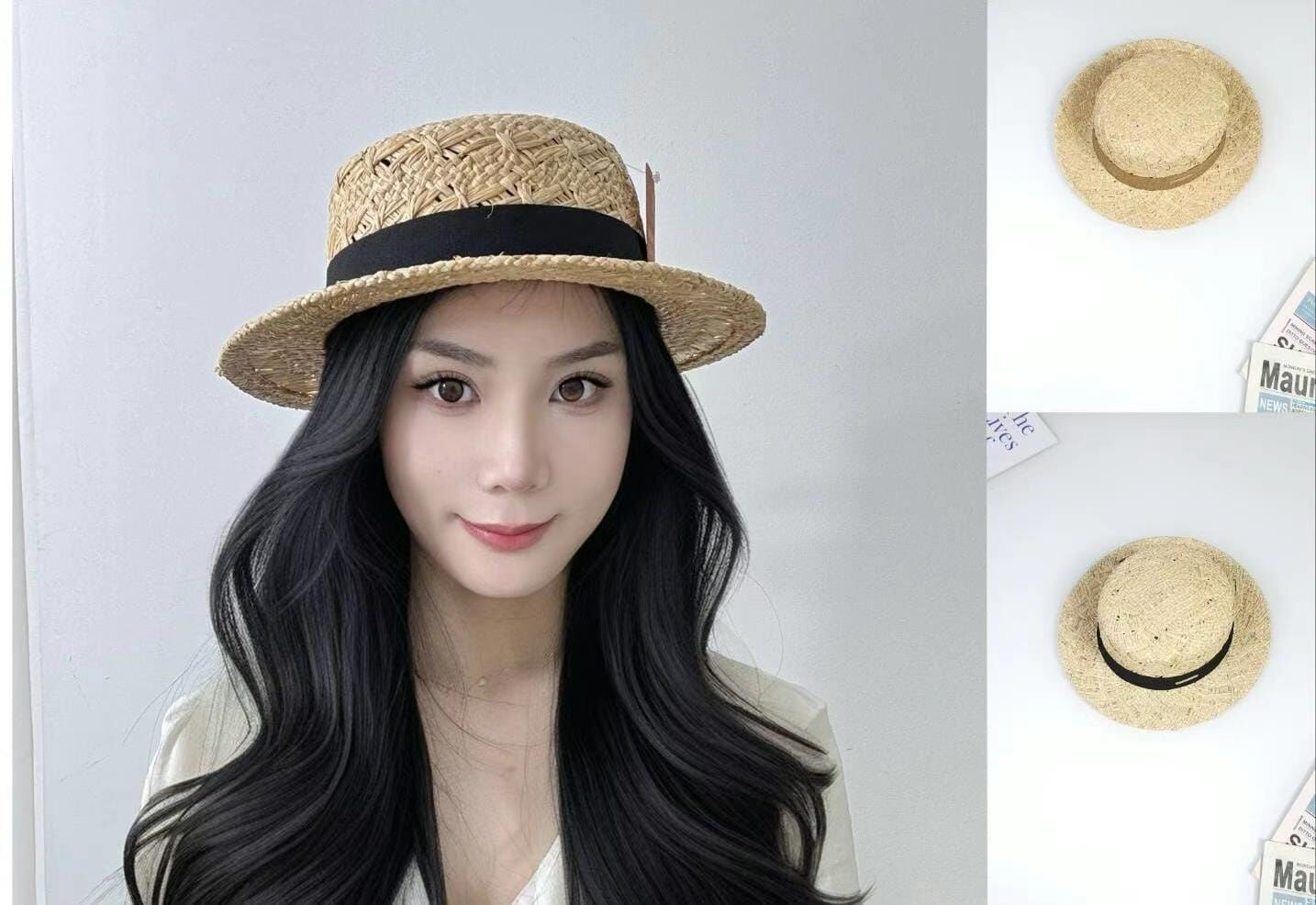 TH4484 立體草編小禮帽